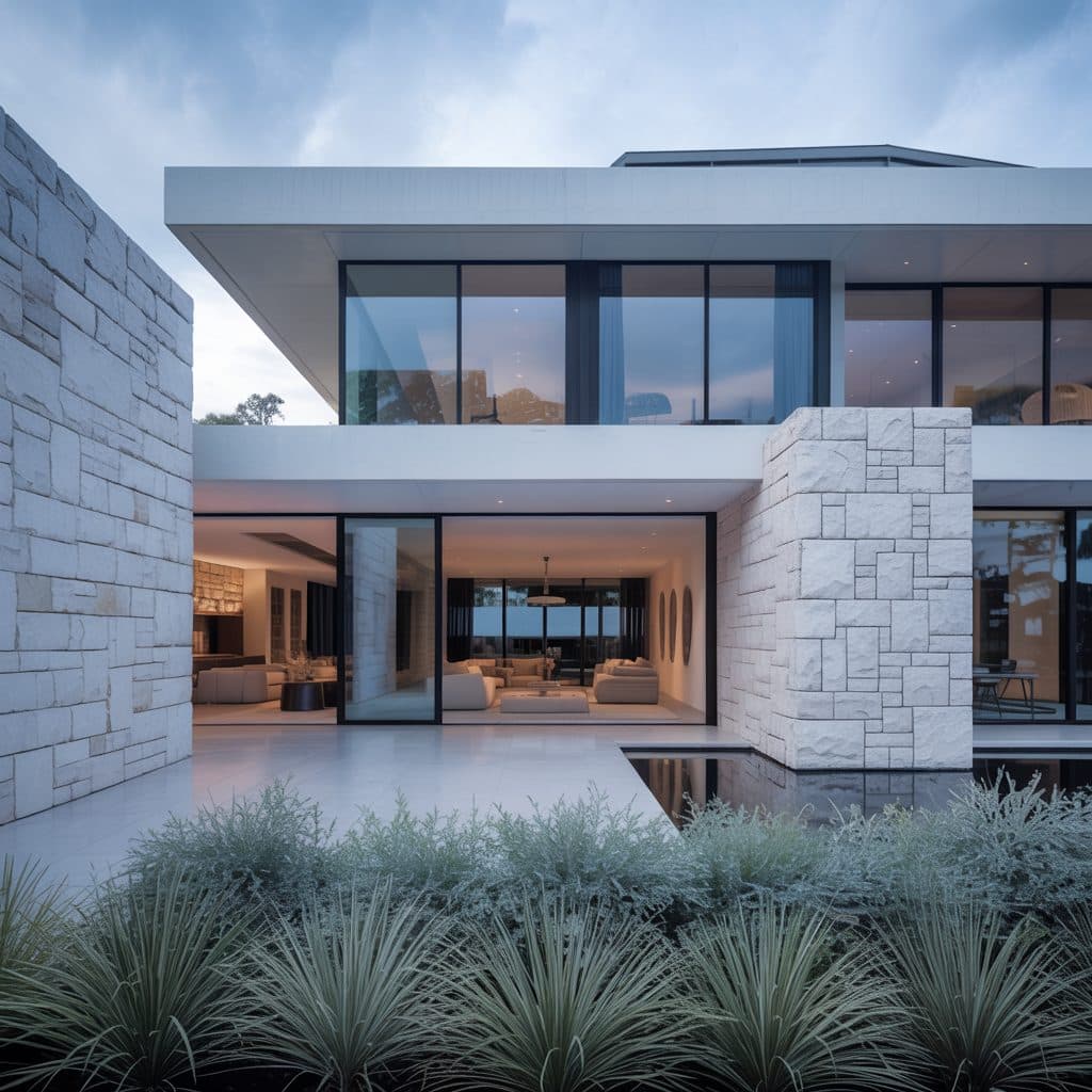 Commercial property with stone cladding and glass walls, the security an LVR is measured against
